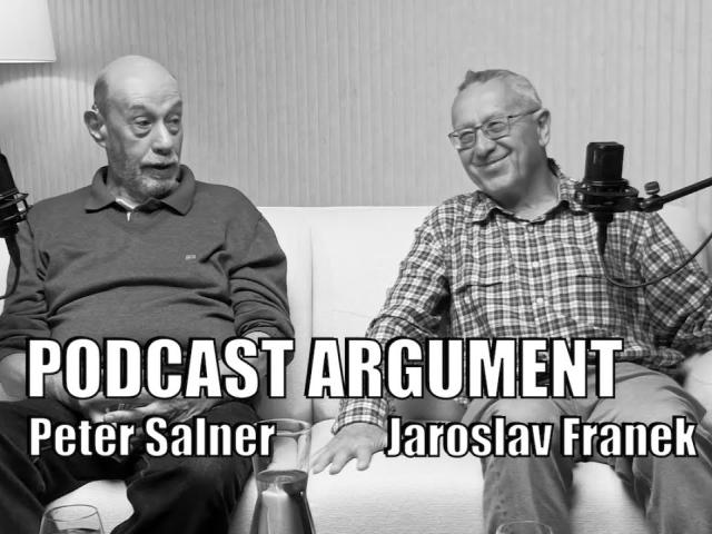 Jaroslav Franek a Peter Salner diskutujú o živote židovskej komunity za komunizmu a po Novembri 1989.